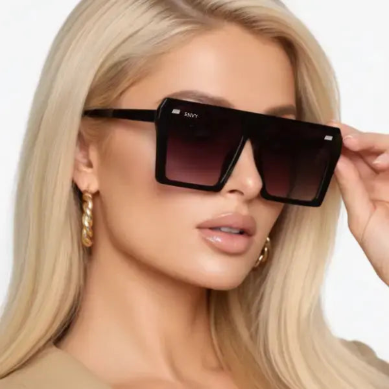 2PC Square Frame Celebrity Shades Envy Sunglasses