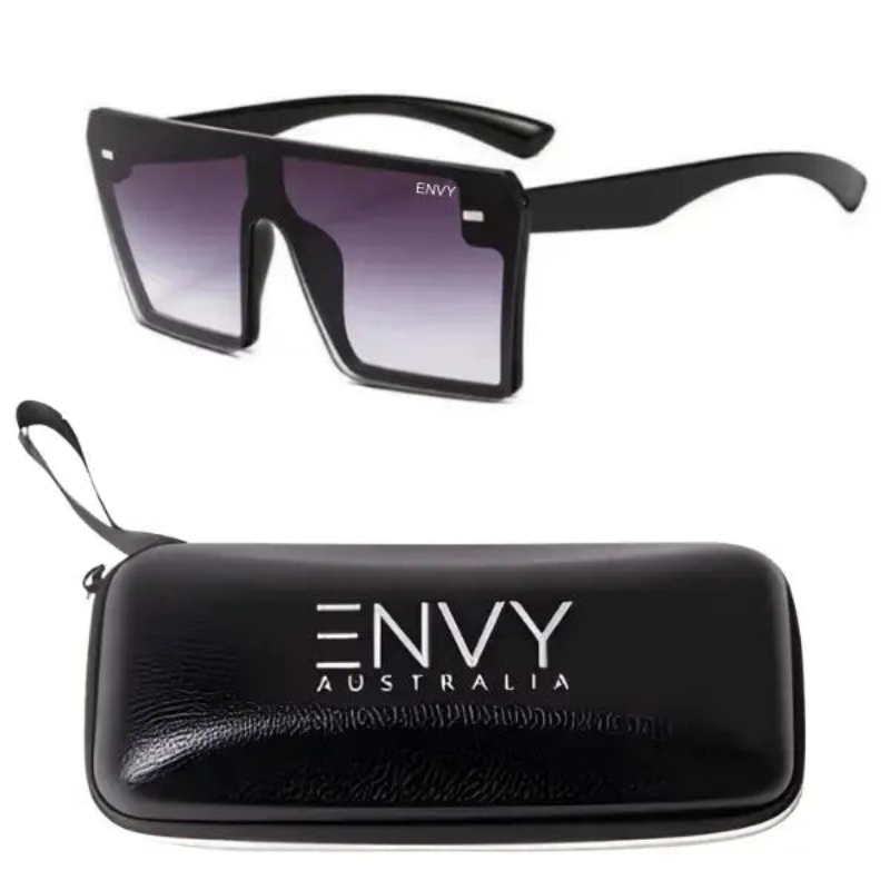 2PC Square Frame Celebrity Shades Envy Sunglasses