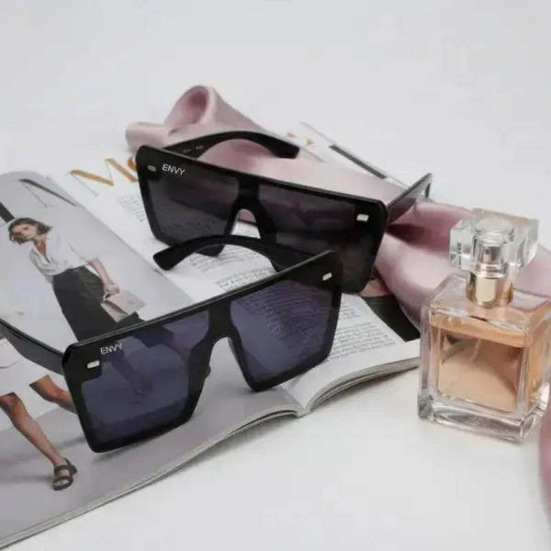 2PC Square Frame Celebrity Shades Envy Sunglasses