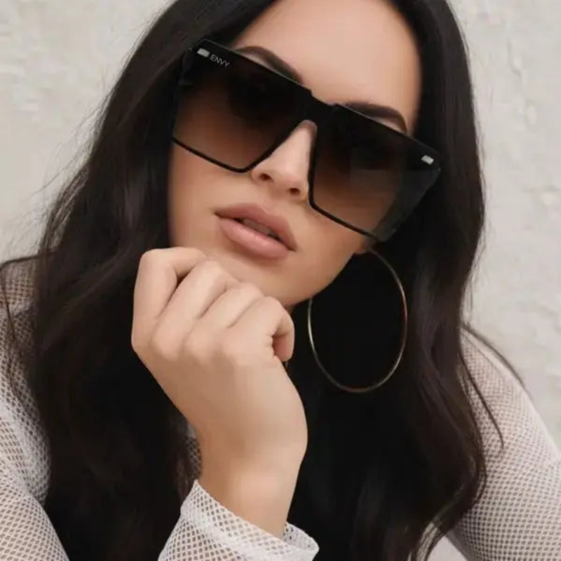 2PC Square Frame Celebrity Shades Envy Sunglasses