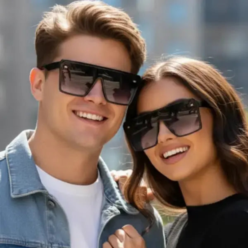 2PC Square Frame Celebrity Shades Envy Sunglasses
