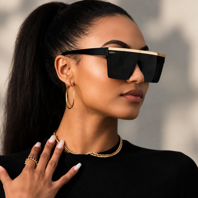 Dakota Black & Gold | Back in Stock Envy Sunglasses