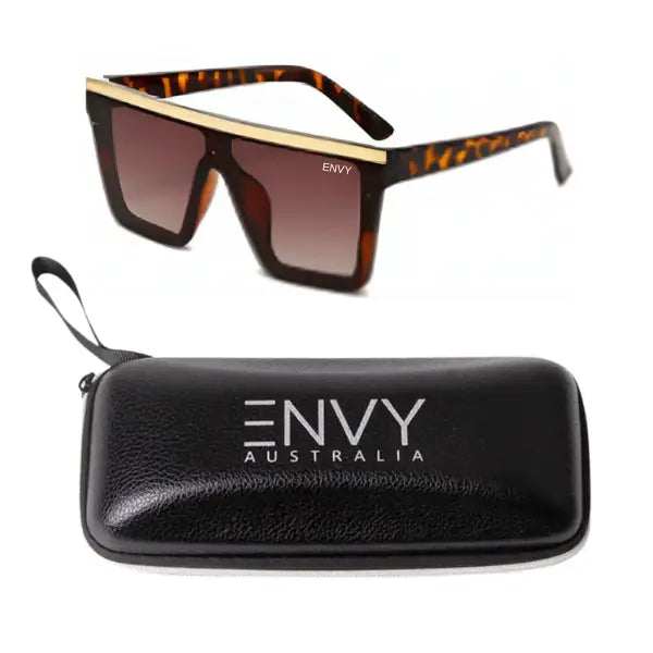 Dakota Leopard Gold Envy Sunglasses