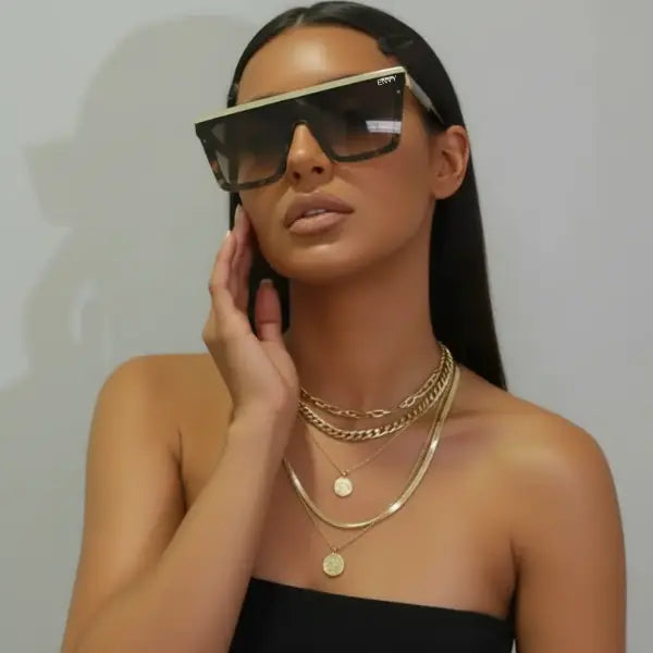 Dakota Leopard Gold Envy Sunglasses