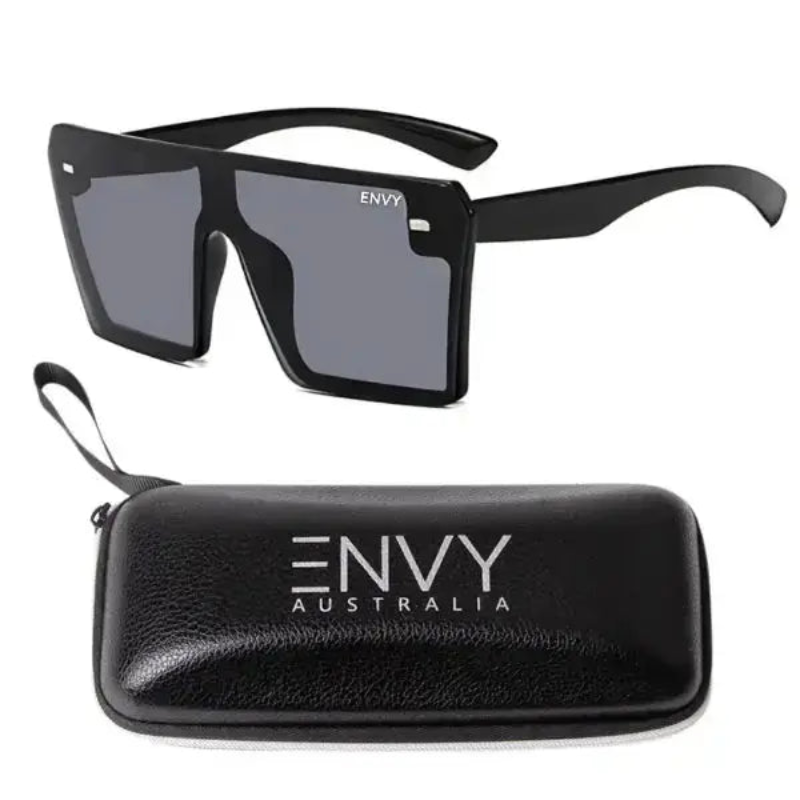 Ebony Black | Oversized Envy Sunglasses