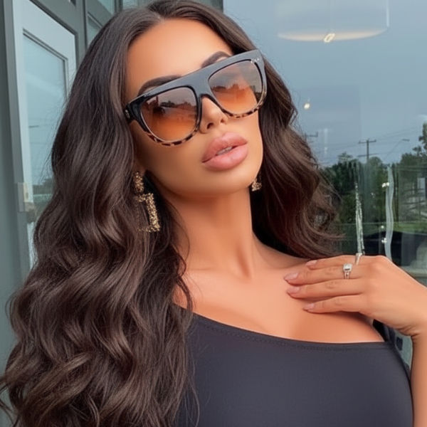 Kim K Leopard Envy Sunglasses