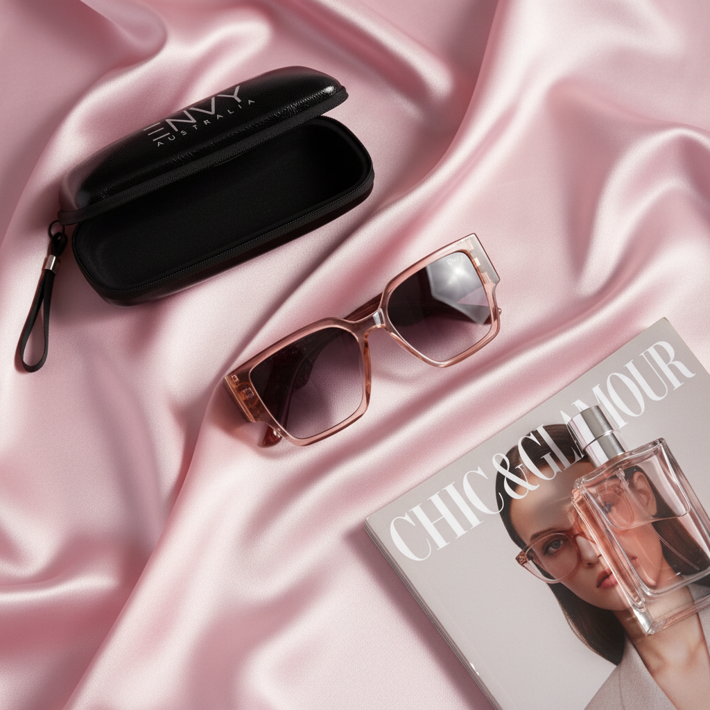 Quilted Pink Luxe Envy Sunglasses