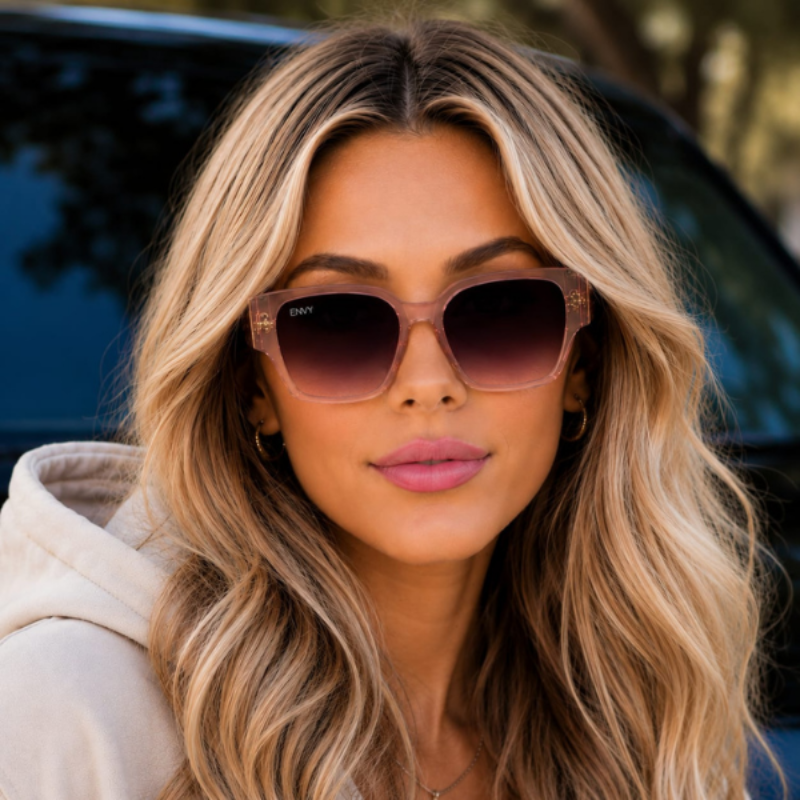 Quilted Pink Luxe Envy Sunglasses