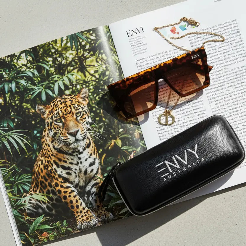 Selena Leopard Envy Sunglasses