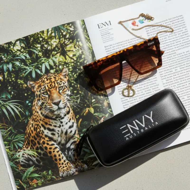 Selena Leopard Envy Sunglasses