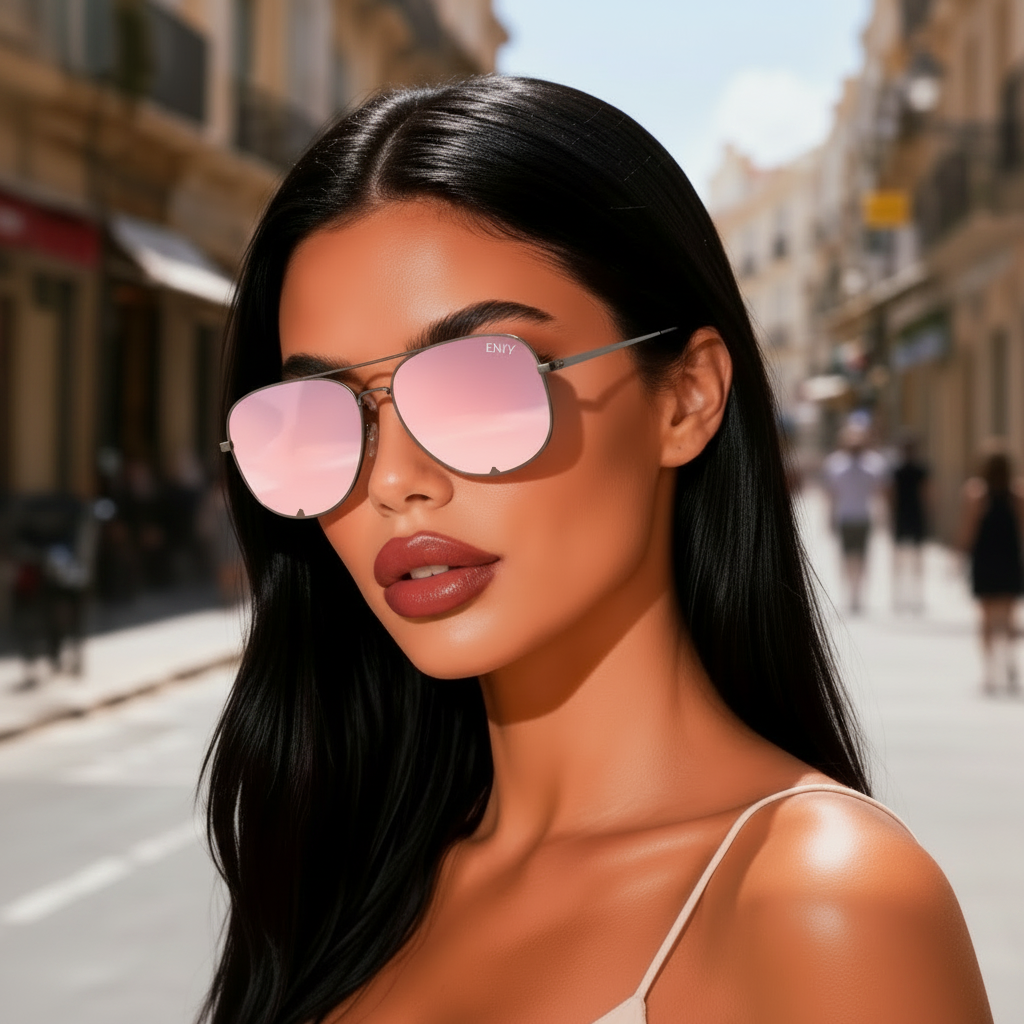 Mirror Shine Pink Envy Sunglasses