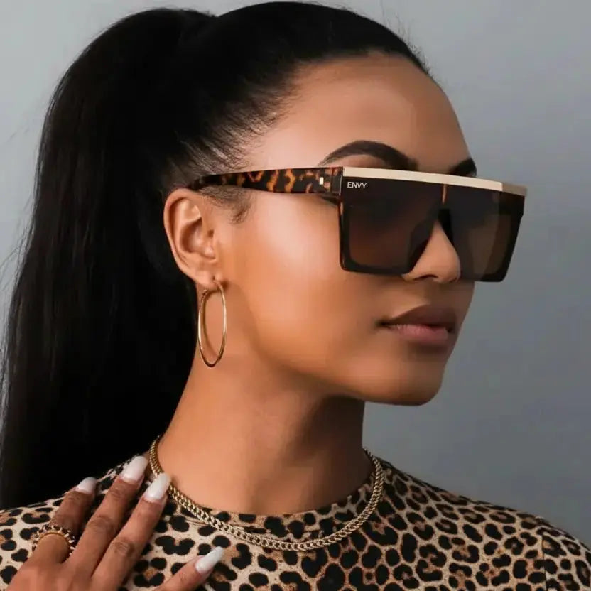 Dakota Leopard Gold Envy Sunglasses