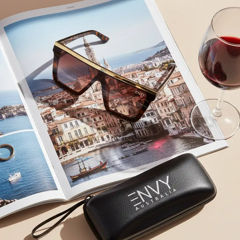 Dakota Leopard Gold Envy Sunglasses