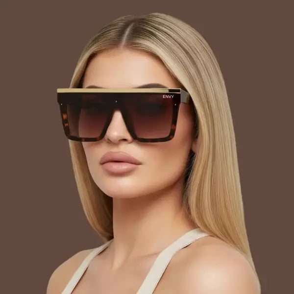 Dakota Leopard Gold Envy Sunglasses