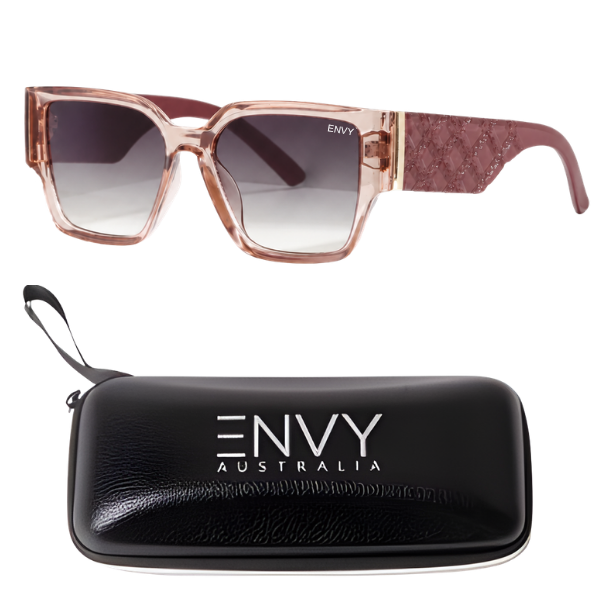 Quilted Pink Luxe Envy Sunglasses